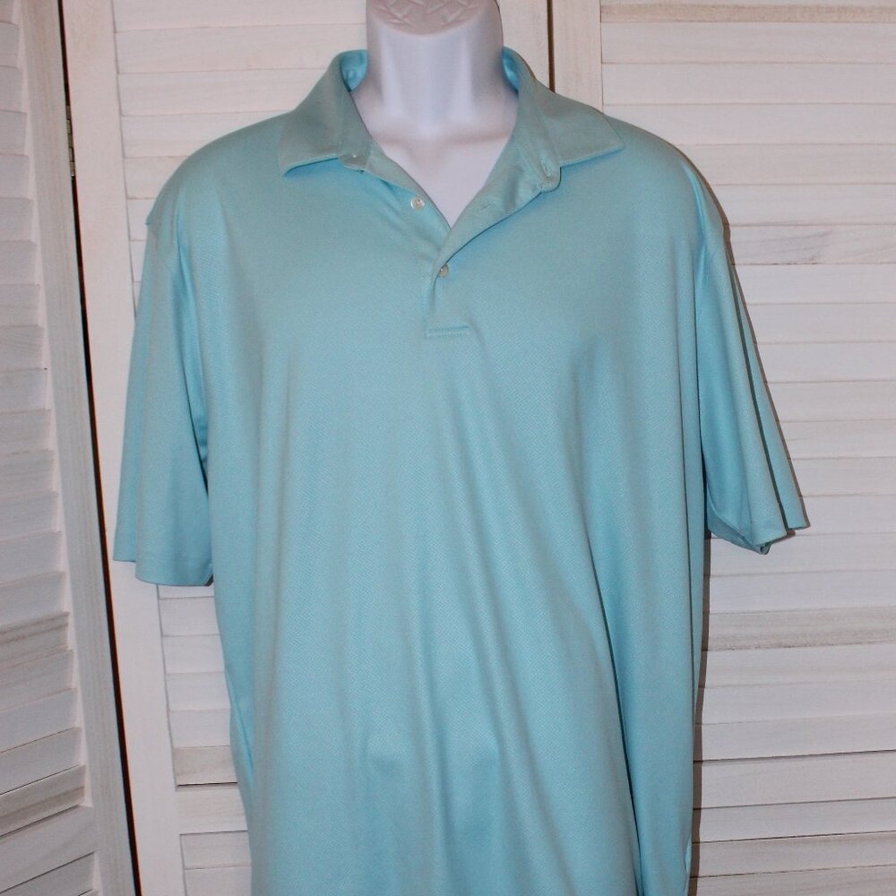 Greg Norman Solid Light Blue Golf Shirt